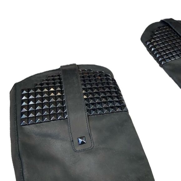 Steve Madden Black Studded Boots - Picture 3 of 8